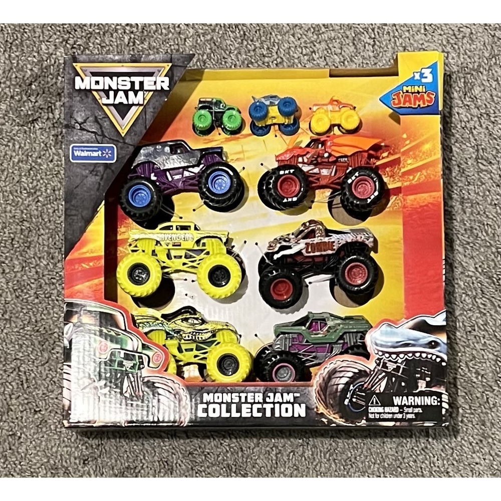 Exclusive Official Monster Jam Diecast Trucks 1:64 & 1:87 Scale 9 Pack